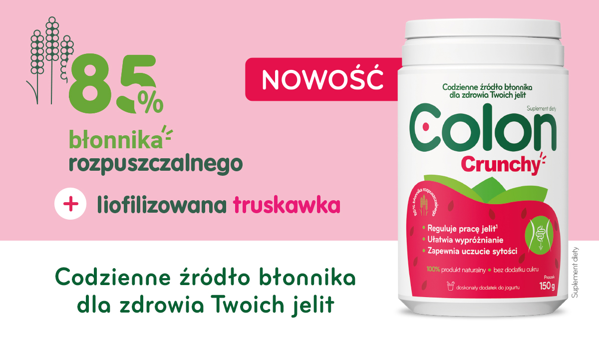 Colon® Crunchy – naturalny błonnik rozpuszczalny z truskawkami